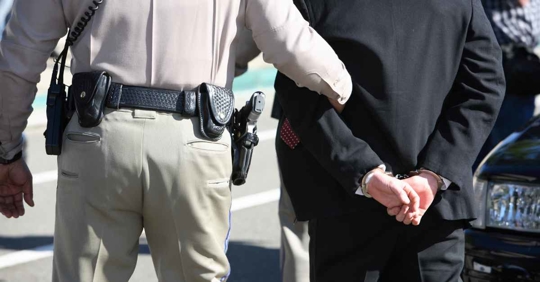 A man being arrested